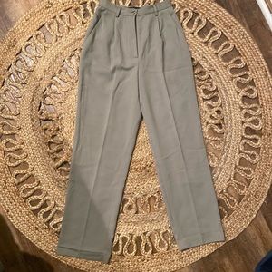 Sage green trousers